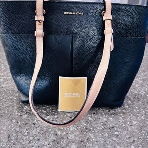 Michael Kors Navy and tan tote bag